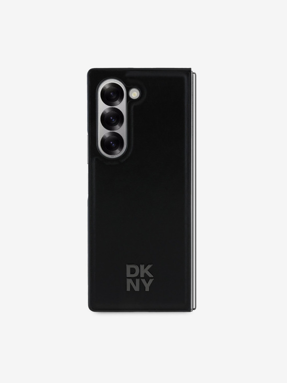 DKNY DKNY PU kožený zadný kryt s logom MagSafe pre Samsung Galaxy Z Fold 6 čierny