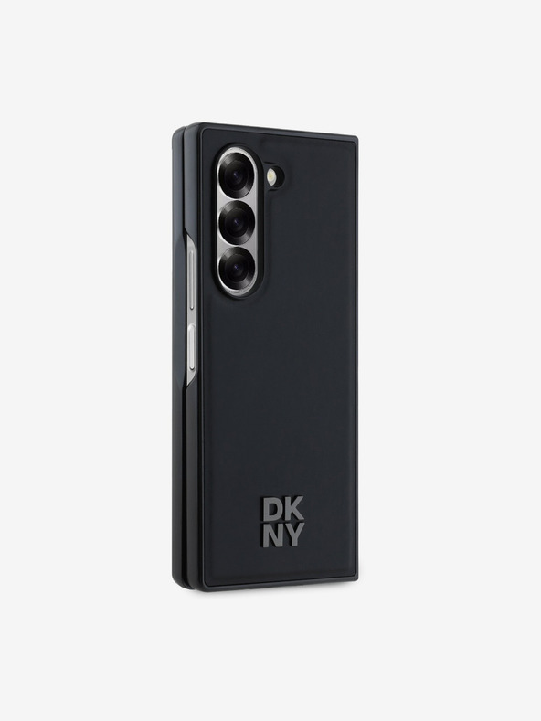 DKNY DKNY PU kožený zadný kryt s logom MagSafe pre Samsung Galaxy Z Fold 6 čierny