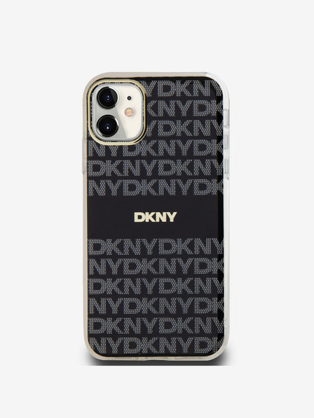 DKNY Zadný kryt PC/TPU Repeat Pattern Tonal Stripe Magsafe pre iPhone 11 Black DKNY