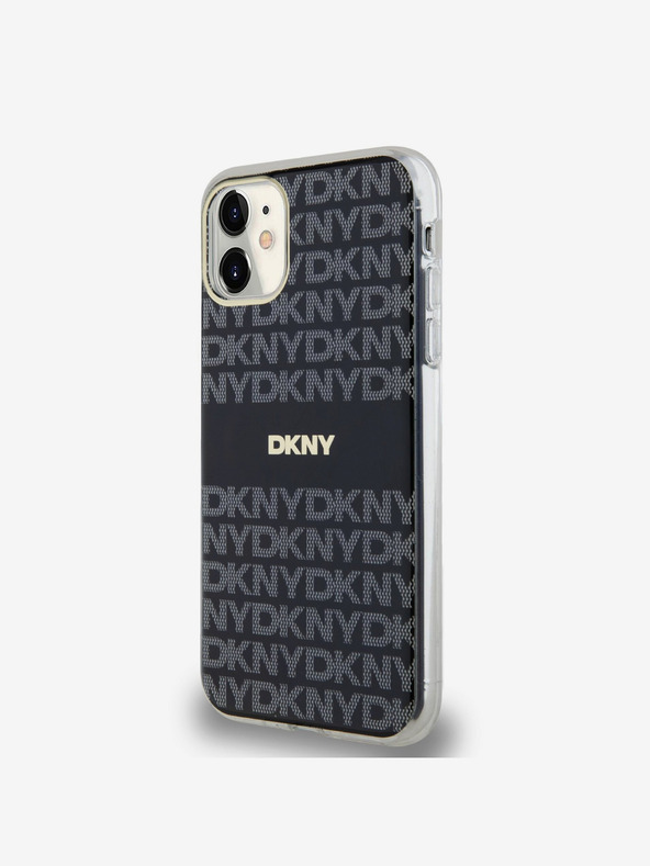 DKNY Zadný kryt PC/TPU Repeat Pattern Tonal Stripe Magsafe pre iPhone 11 Black DKNY