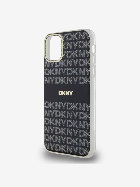 DKNY Zadný kryt PC/TPU Repeat Pattern Tonal Stripe Magsafe pre iPhone 11 Black DKNY