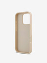 DKNY DKNY PU kožený zadný kryt s opakujúcim sa vzorom Tonal Stripe pre iPhone 16 Pro ružový