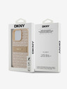 DKNY DKNY PU kožený zadný kryt s opakujúcim sa vzorom Tonal Stripe pre iPhone 16 Pro ružový