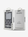 DKNY DKNY PU kožený károvaný zadný kryt so vzorom a pruhmi pre Samsung Galaxy Z Flip 6 čierny