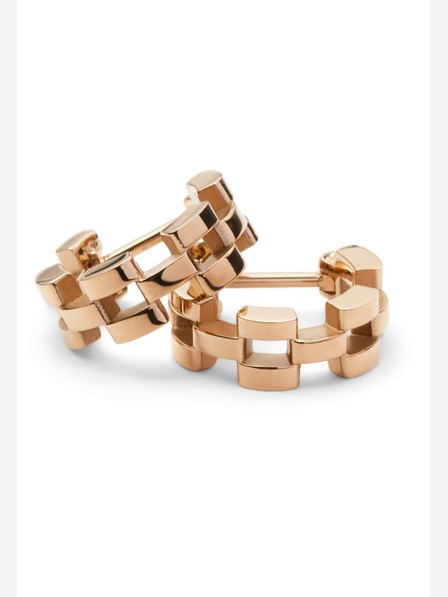 Daniel Wellington Dámske náušnice z ružovej ocele Daniel Wellington 3-Link