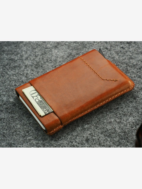 Pularys Pularys Pánska kožená peňaženka Gobi svetlohnedá