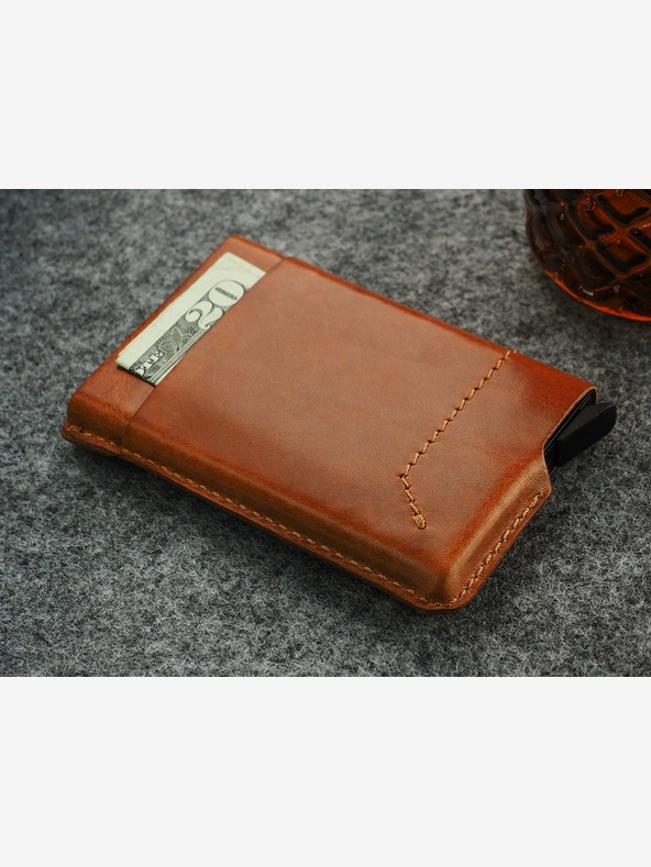 Pularys Pularys Pánska kožená peňaženka Gobi svetlohnedá