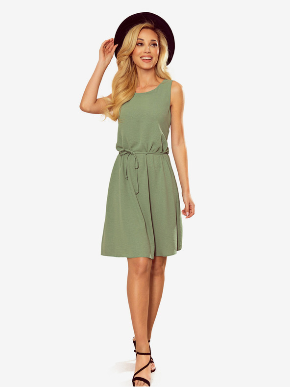 numoco Trapézové šaty - olivové Numoco VICTORIA