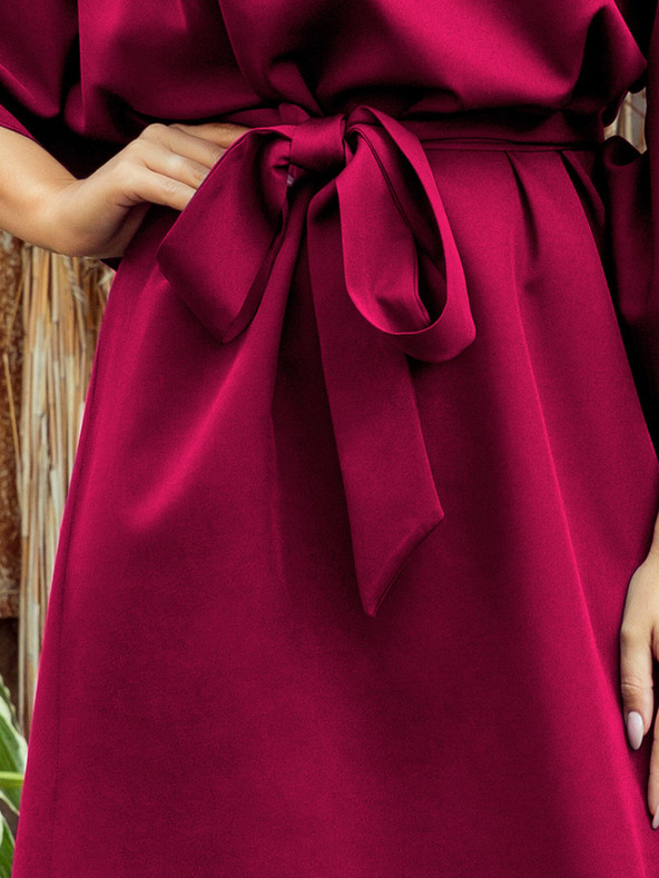 numoco Motýlie šaty Numoco SOFIA so zaväzovaním v páse