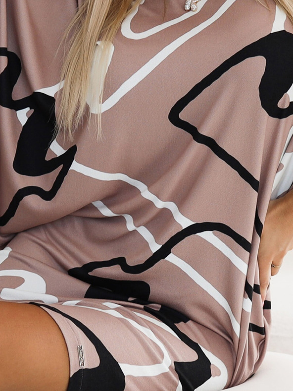 numoco Numoco Šaty s netopierími rukávmi