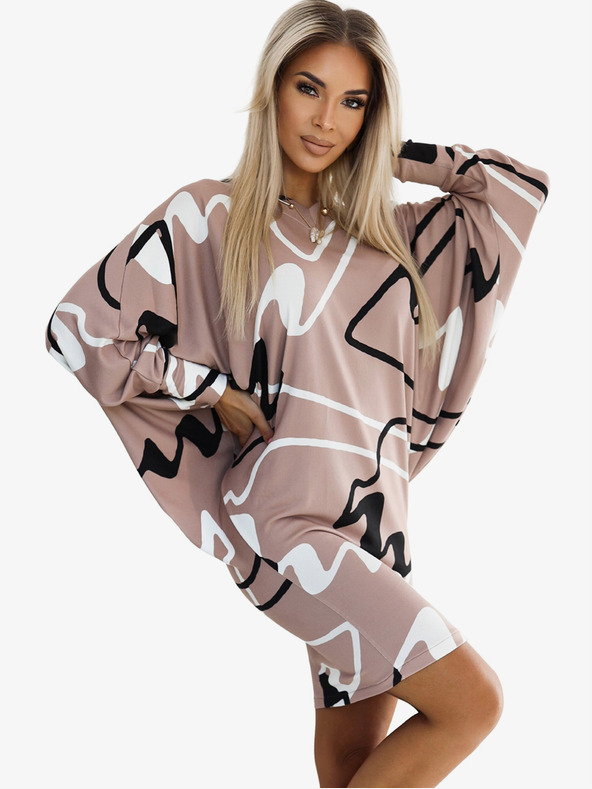 numoco Numoco Šaty s netopierími rukávmi