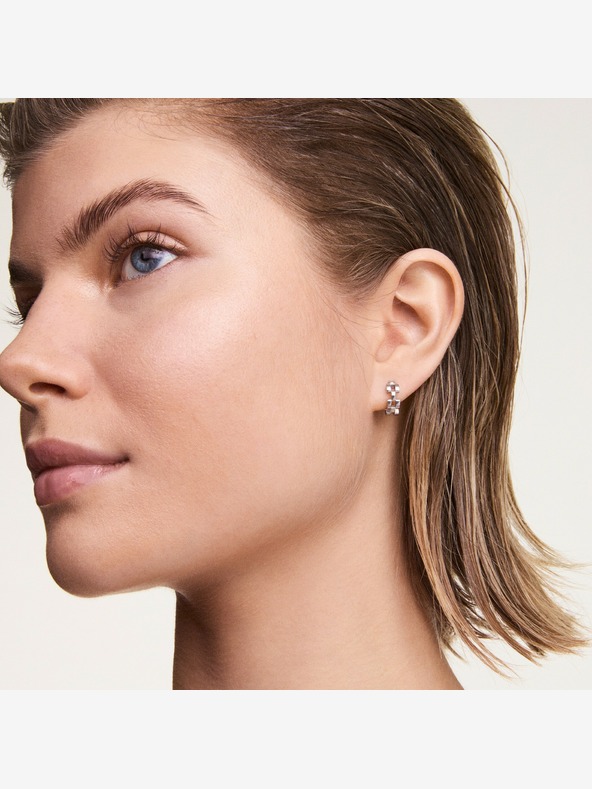 Daniel Wellington Dámske strieborné oceľové náušnice Daniel Wellington 3-link