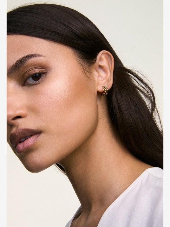 Daniel Wellington Dámske zlaté oceľové náušnice Daniel Wellington 5-Link