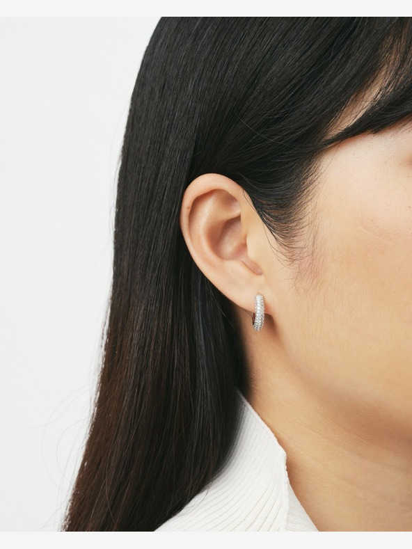 Daniel Wellington Dámske strieborné oceľové náušnice kruhy Daniel Wellington