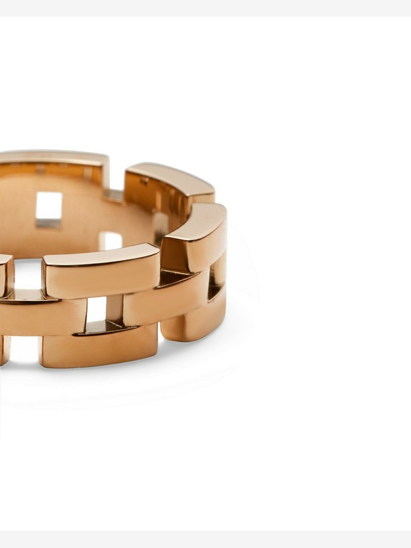 Daniel Wellington Daniel Wellington Ružovo-zlatý oceľový prsteň s 3 článkami