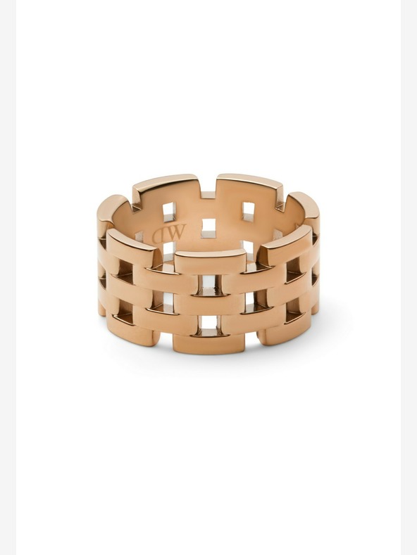 Daniel Wellington Daniel Wellington Ružové zlato Oceľový prsteň s 5 článkami