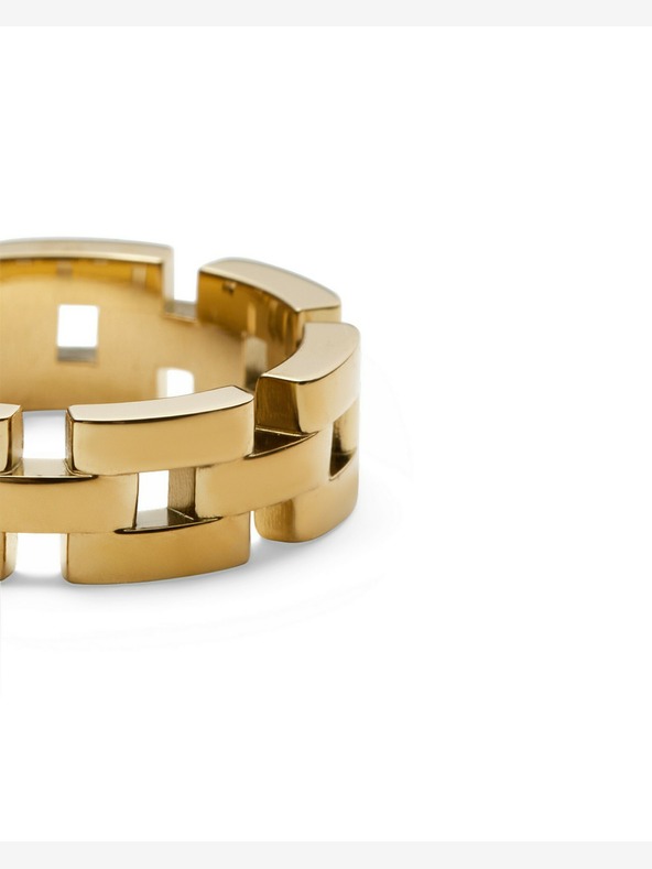 Daniel Wellington Daniel Wellington zlatý oceľový prsteň 3-Link