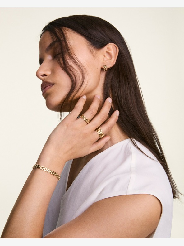 Daniel Wellington Daniel Wellington zlatý oceľový prsteň 5-Link