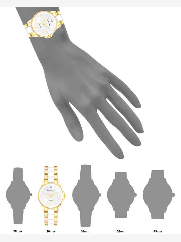 Anne Klein Anne Klein AK/ 4118WTGB Dámske okrúhle hodinky