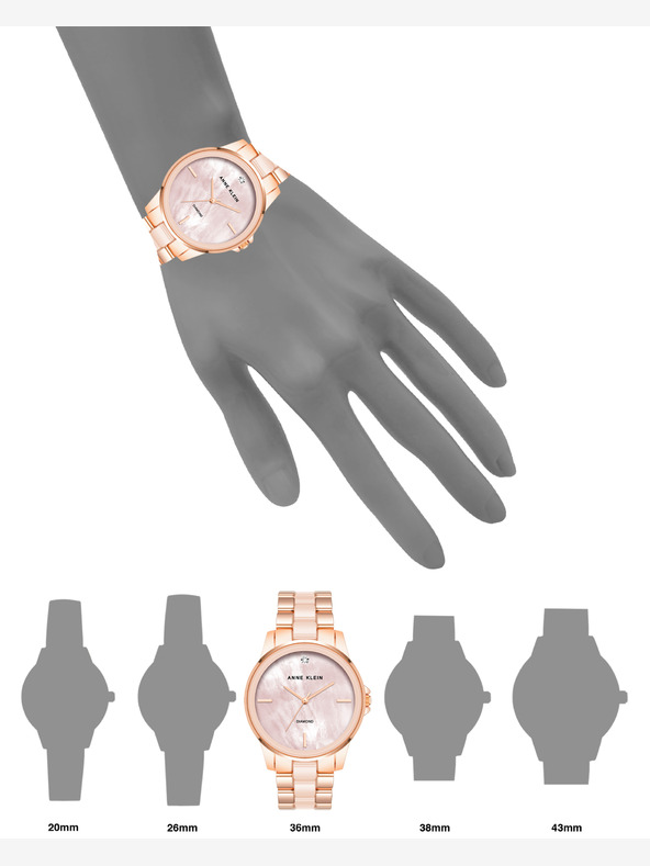 Anne Klein Dámske okrúhle hodinky Anne Klein AK/ 4120BHRG