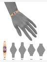 Anne Klein Anne Klein AK/ 4112AMRG dámske štvorcové hodinky