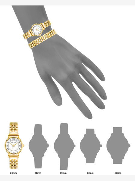 Anne Klein Anne Klein AK/ 4144GPST darčeková súprava dámskych hodiniek a náramku