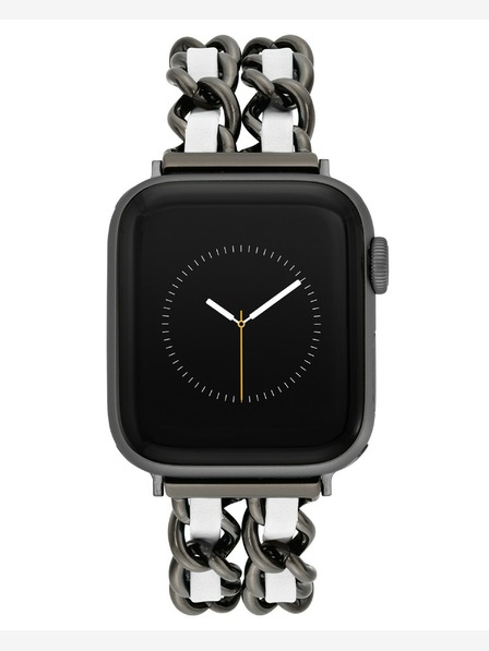 Steve Madden Dámsky remienok Steve Madden z ocele a vegánskej kože pre Apple Watch 38/40/41 mm, WS/1001BKWT424445