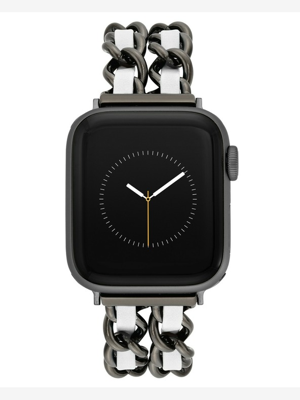 Steve Madden Dámsky remienok Steve Madden z ocele a vegánskej kože pre Apple Watch 38/40/41 mm, WS/1001BKWT424445