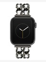 Steve Madden Dámsky remienok Steve Madden z ocele a vegánskej kože pre Apple Watch 38/40/41 mm, WS/1001BKWT424445