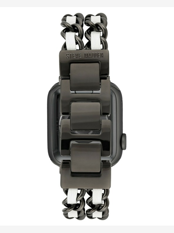 Steve Madden Dámsky remienok Steve Madden z ocele a vegánskej kože pre Apple Watch 38/40/41 mm, WS/1001BKWT424445