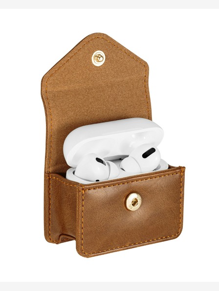 Anne Klein Hnedé kožené puzdro Anne Klein na slúchadlá Apple AirPods Pro