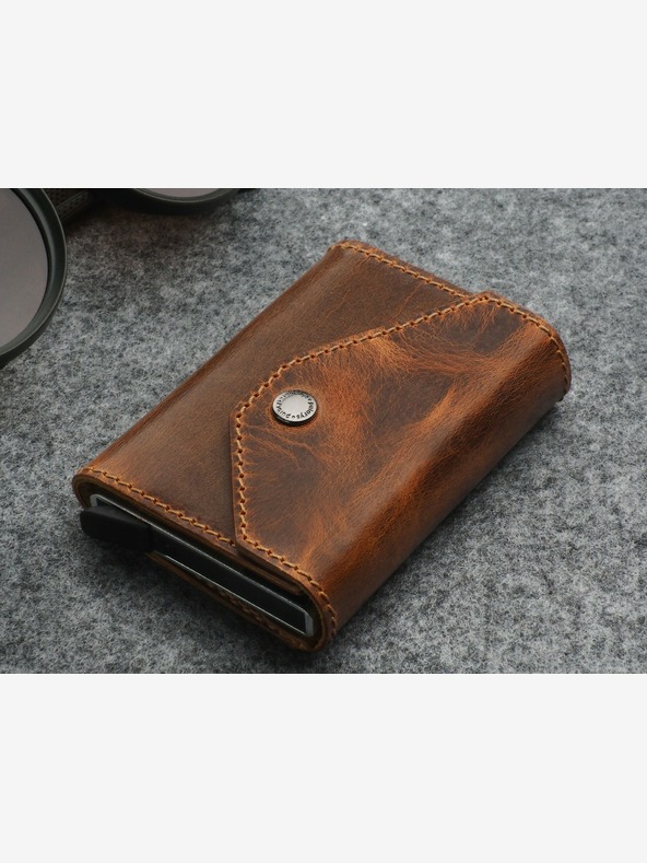 Pularys Pularys pánska kožená peňaženka hnedá