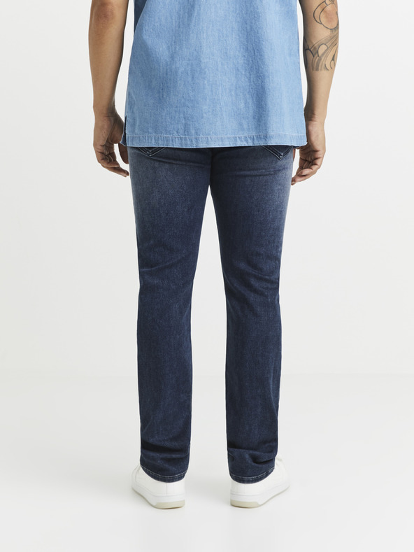 Celio Tmavomodré pánske džínsy slim fit Celio