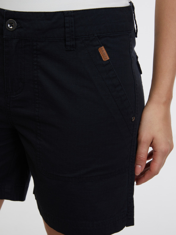 Sam 73 Čierne dámske capri šortky SAM 73 Aurora