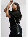 Anne Klein Plastová crossbody retiazka pre mobilný telefón Anne Klein WK4020BKGY