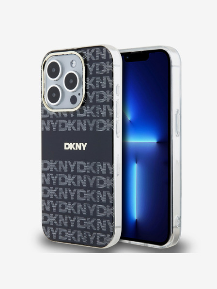 DKNY PC/TPU Repeat Pattern Tonal Stripe Magsafe zadný kryt pre iPhone 13 Pro Black DKNY