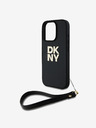 DKNY DKNY PU kožený zadný kryt s logom na zápästí pre iPhone 16 Pro Max Black
