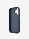 DKNY DKNY PU kožený zadný kryt s opakujúcim sa vzorom s tonálnym pruhom pre iPhone 16 modrý
