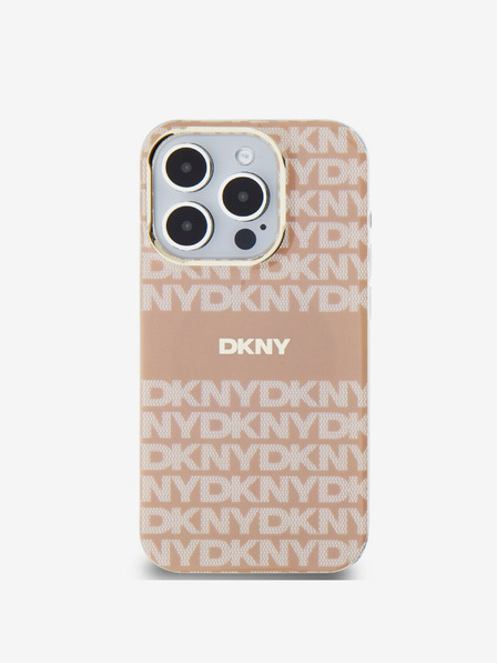 DKNY Zadný kryt PC/TPU Repeat Pattern Tonal Stripe Magsafe pre iPhone 14 Pro Max Pink DKNY