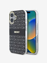 DKNY DKNY PC/TPU zadný kryt Magsafe s opakovaným vzorom Tonal Stripe pre iPhone 16 čierny