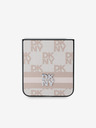 DKNY DKNY PU kožený károvaný vzor a pruhovaný zadný kryt pre Samsung Galaxy Z Flip 6 ružový