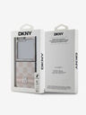 DKNY DKNY PU kožený károvaný vzor a pruhovaný zadný kryt pre Samsung Galaxy Z Flip 6 ružový