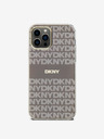DKNY Zadný kryt PC/TPU Repeat Pattern Tonal Stripe Magsafe pre iPhone 12/12 Pro Beige DKNY