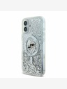 Karl Lagerfeld Karl Lagerfeld Tekuté trblietky Karl and Choupette Heads MagSafe zadný kryt pre iPhone 16 priehľadný
