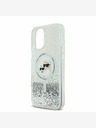 Karl Lagerfeld Karl Lagerfeld Tekuté trblietky Karl and Choupette Heads MagSafe zadný kryt pre iPhone 16 priehľadný