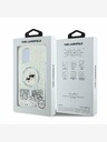 Karl Lagerfeld Karl Lagerfeld Tekuté trblietky Karl and Choupette Heads MagSafe zadný kryt pre iPhone 16 priehľadný