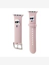 Karl Lagerfeld Karl Lagerfeld Karl and Choupette Head NFT remienok pre Apple Watch 42/44/45/46/49 ružový