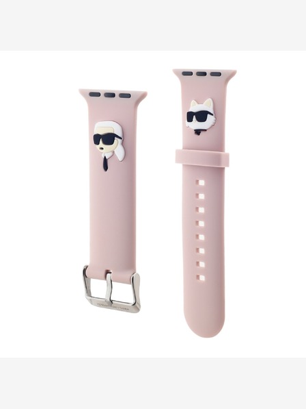 Karl Lagerfeld Karl Lagerfeld Karl and Choupette Head NFT remienok pre Apple Watch 42/44/45/46/49 ružový