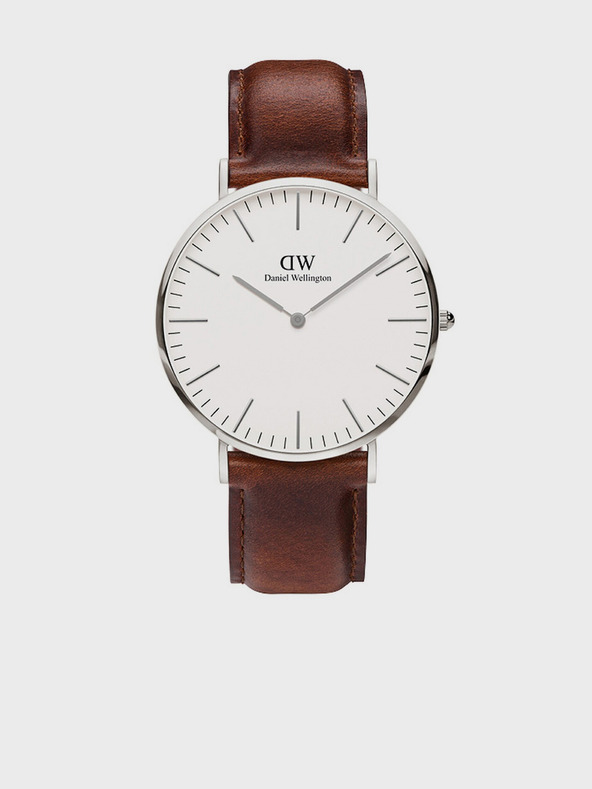 Daniel Wellington Pánske hodinky Daniel Wellington Classic St Mawes s koženým remienkom