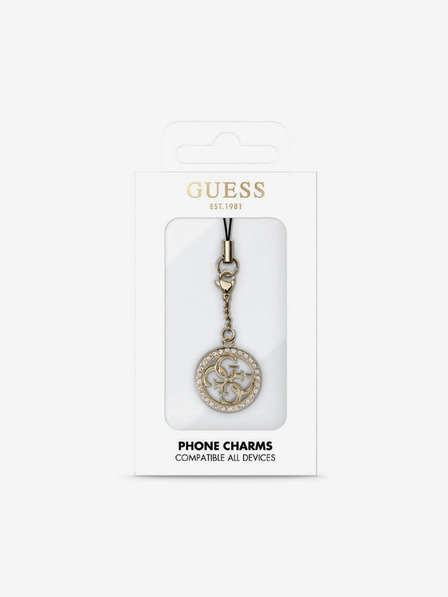 Guess Guess prívesok 4G štrasové kovové logo